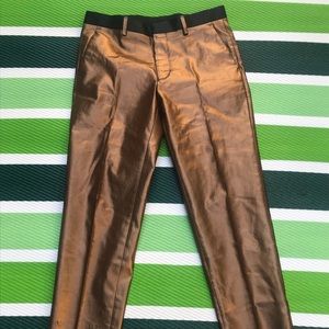 ASOS metallic copper trousers